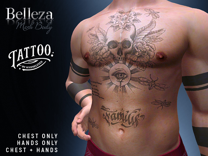 Tattoo Belleza Skull&Armband