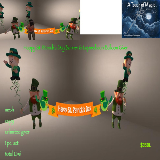 St. Patrick's Day Banner & Balloon giver-Box