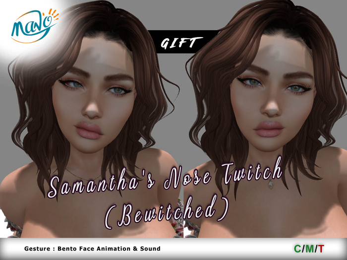 Second Life Marketplace - "Mano" Samantha's Nose Twitch (Bewitched)(GIFT)