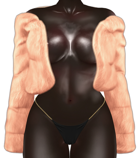 Kaithleen's Fur Crop Coat - Gold