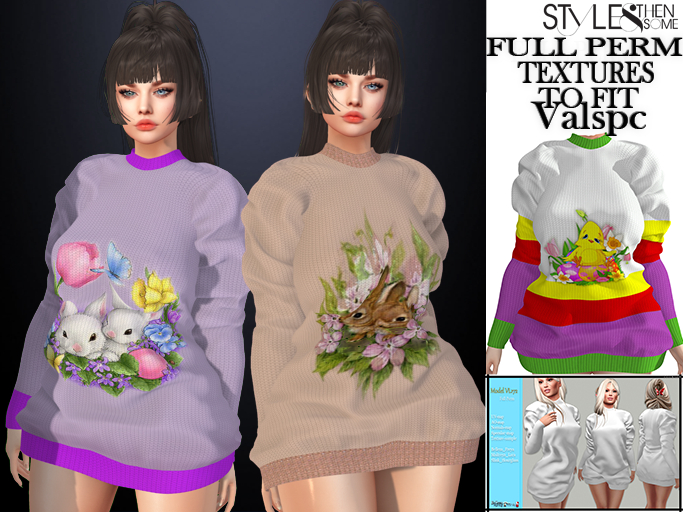 50% SALE-STYLES -Model VL-172- Texture FULL PERM -Easter -v2