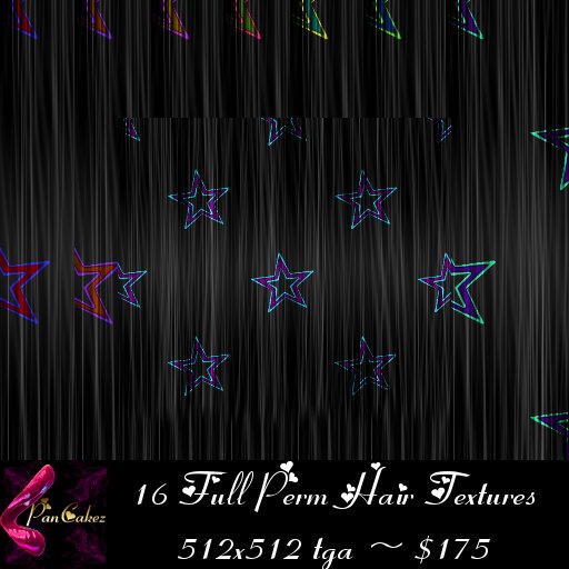 *PCz* Star Printed Hair Textures