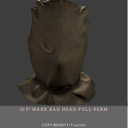 !O.F! Mask Bag head full perm