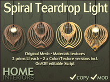 Home Interiors: Spiral Teardrop Light (BOXED)