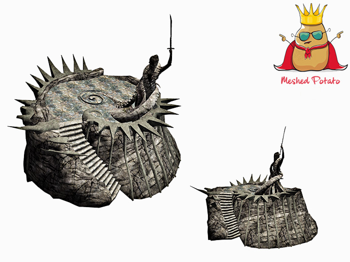 Meshed Potato - Warrior Queen Statue & Shrine - Full Perm Mesh