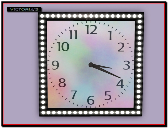 Victoria's - CLOCK WITH LIGHT FRAME