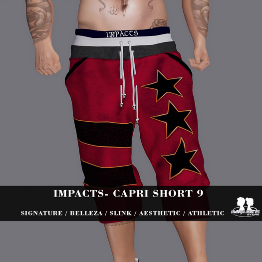 IMPACTS- Capri Shorts 9-SIGNATURE/BELLEZA/SLINK/AESTHETIC/ATHLE