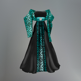 Aqua Gaelic Knotwork Maitreya Dress