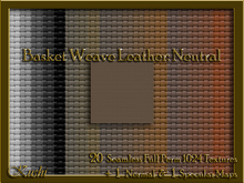 Basket Weave Leather Neutral Seamless Texture Set