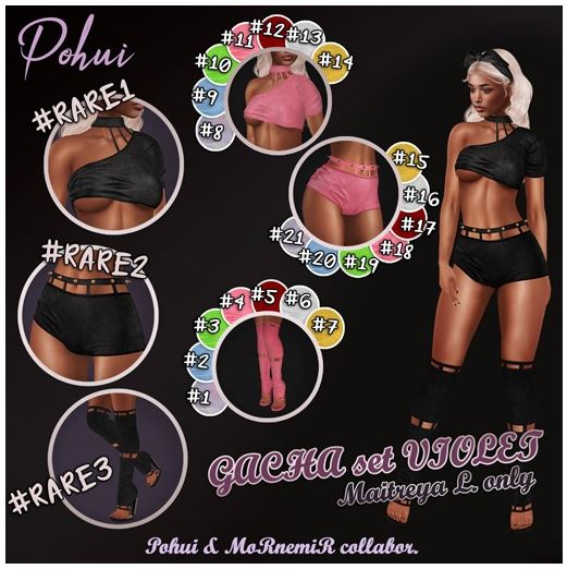 [POHUI] & MoRnemiR - Gacha Set "VIOLET" - #RARE2