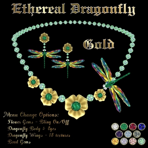 Ashira's Ethereal Dragonfly Necklace Set