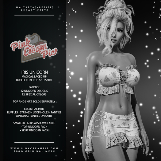 Iris Laced Up Ruffle Tube Top + Mini Skirt [Unicorn DEMO] - Maitreya (+Petite) • Legacy • Freya