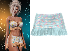 Iris Laced Up Ruffle Mini Skirt [Unicorn Sky Blue] - Maitreya • Legacy • Freya
