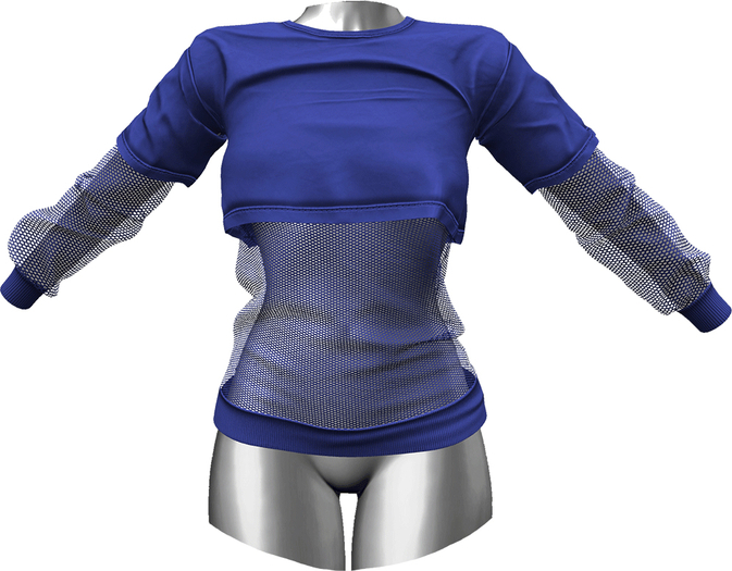 RIOT / Addison Crop Tee - Royal