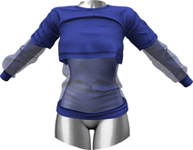 RIOT / Addison Crop Tee - Royal