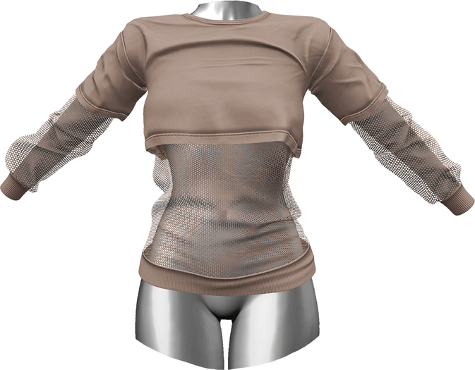 RIOT / Addison Crop Tee - Taupe