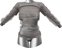 RIOT / Addison Crop Tee - Silver