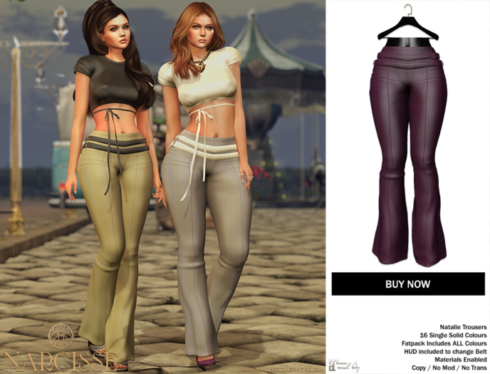 -Narcisse- ADD Natalie Trousers + Belt - Royalty