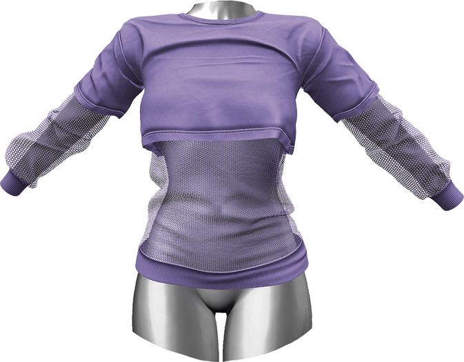 RIOT / Addison Crop Tee - Lilac