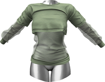 RIOT / Addison Crop Tee - Moss