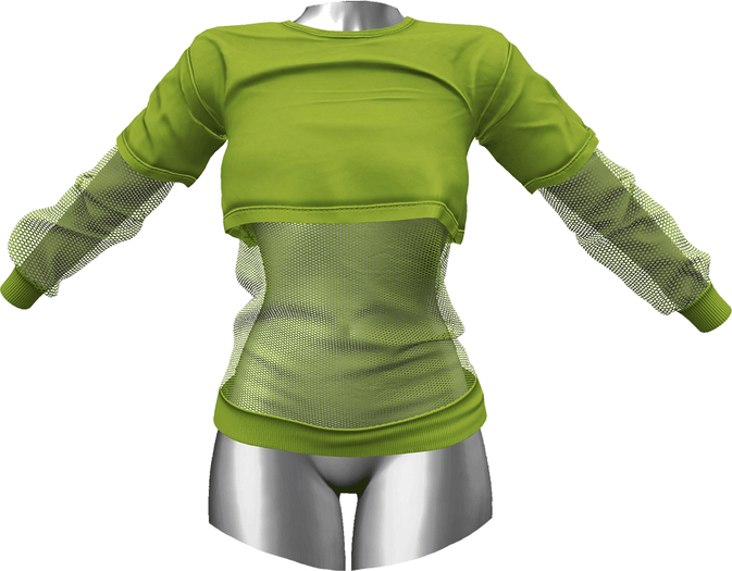 RIOT / Addison Crop Tee - Lime