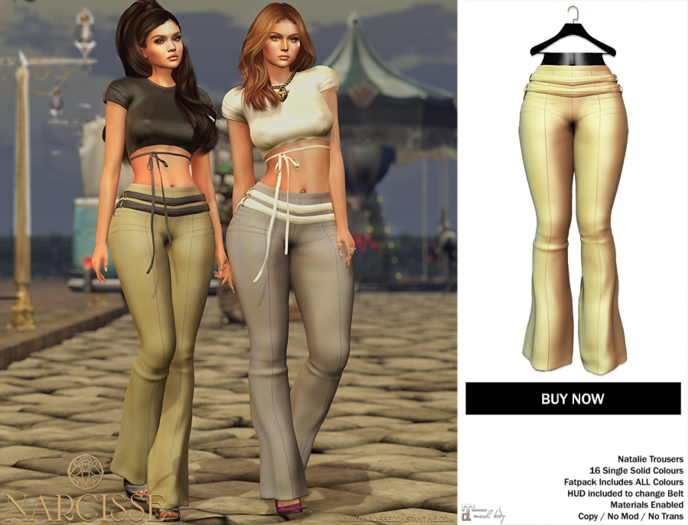 -Narcisse- ADD Natalie Trousers + Belt - Gold