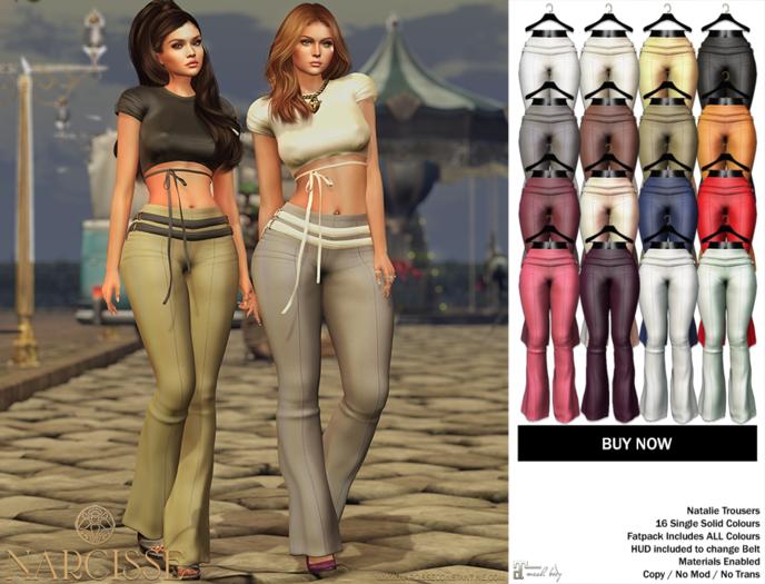 -Narcisse- ADD Natalie Trousers + Belt FATPACK