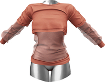 RIOT / Addison Crop Tee - Coral