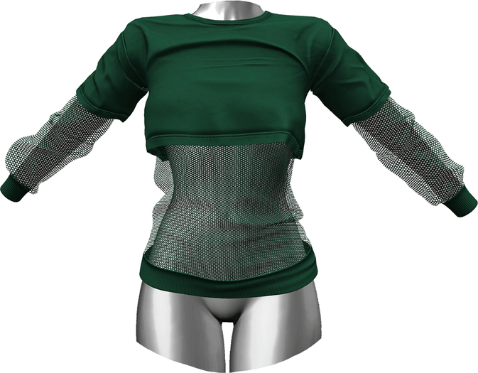 RIOT / Addison Crop Tee - Forest