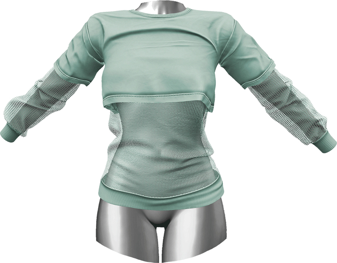 RIOT / Addison Crop Tee - Fern