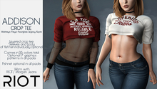 RIOT / Addison Crop Tee - Fatpack