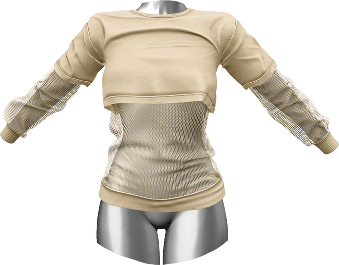 RIOT / Addison Crop Tee - Cream