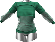 RIOT / Addison Crop Tee - Clover