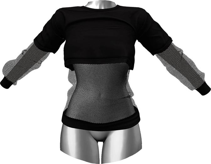 RIOT / Addison Crop Tee - Black