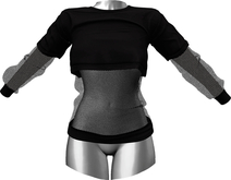 RIOT / Addison Crop Tee - Black