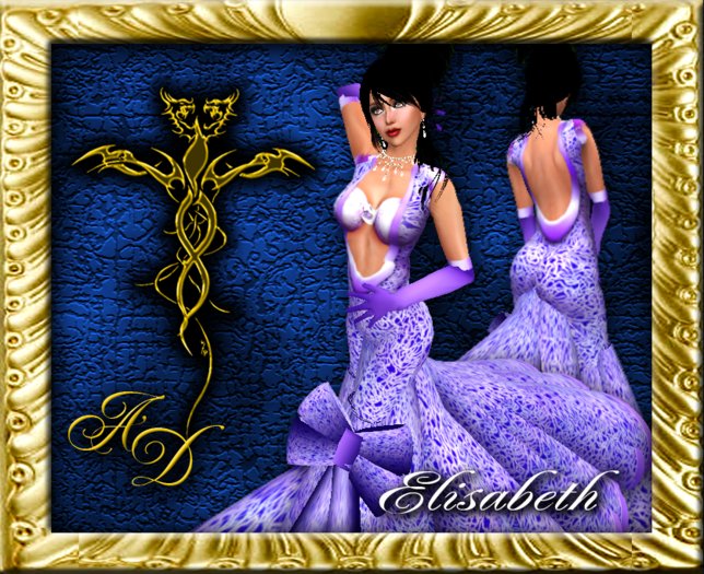 Alabastoria* ELISABETH GOWN -PURPLE (MOD,COPY)