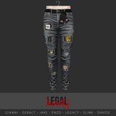 Legal Insanity - Jett discolored black denim