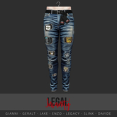 Legal Insanity - Jett bleached blue denim