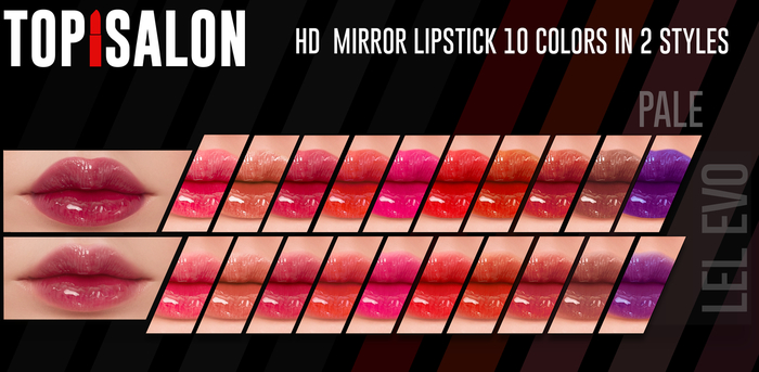 TOP1SALON - HD MIRROR LIPSTICK (Lelutka Evolution) P1 PALE