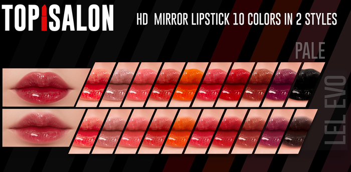 TOP1SALON - HD MIRROR LIPSTICK (Lelutka Evolution) P2 PALE