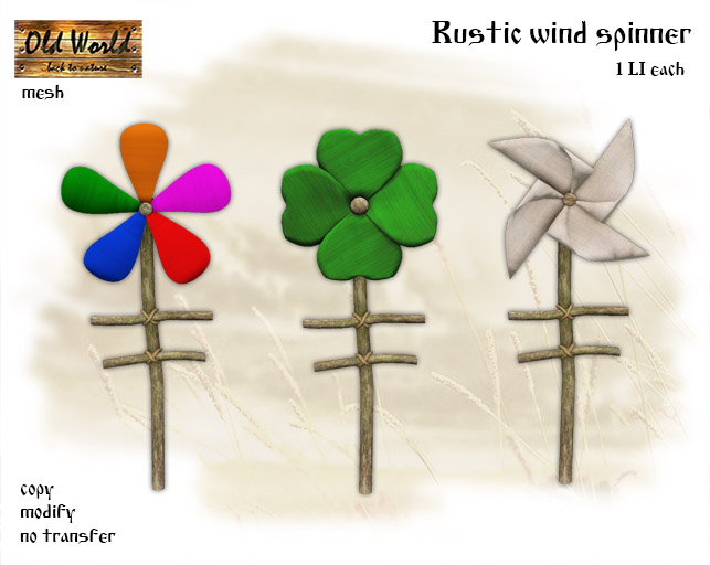 Rustic wind spinner - Old World - Garden decorations