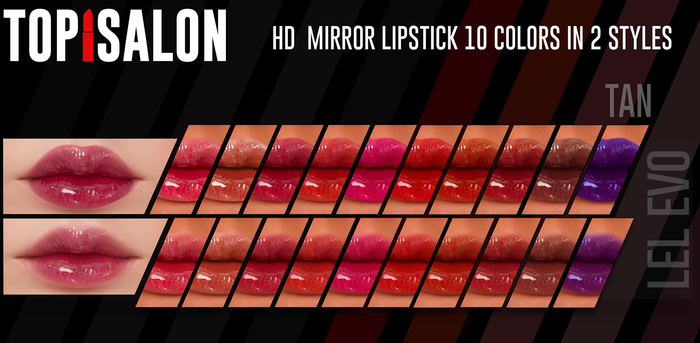 TOP1SALON - HD MIRROR LIPSTICK (Lelutka Evolution) P1 TAN
