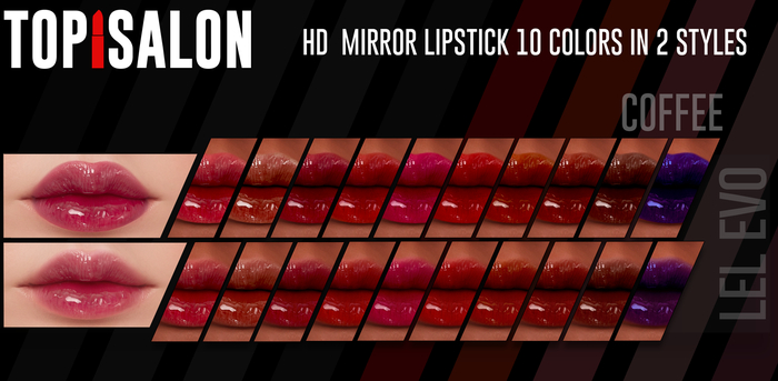 TOP1SALON - HD MIRROR LIPSTICK (Lelutka Evolution) P1 COFFEE