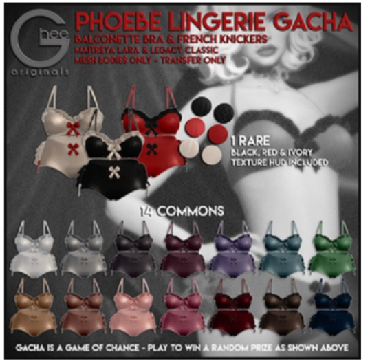 Ghee GACHA - Phoebe Lingerie LARA - Sky  (rezz to unpack)