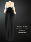 POISON ROUGE Liens Demi-Lune - Beige/Black