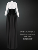 POISON ROUGE Liens Demi-Lune- Black/White