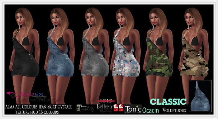 RADEX Mesh  Alma All Colours Jean Skirt Overall