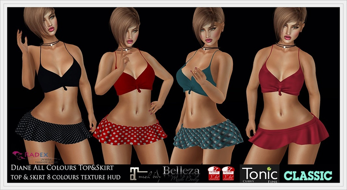 RADEX Mesh Diane All Colours Top&Skirt
