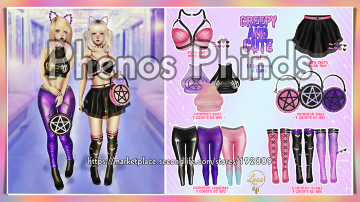 Luas Cute & Creepy Leggings Pink