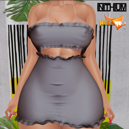 Rebane. Simple Dress. Grey Powder (Kupra Body)